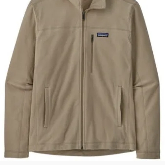 PATAGONIA MEN'S MICRO D FLEECE JACKET oar tan Size XXL - Picture 3 of 11